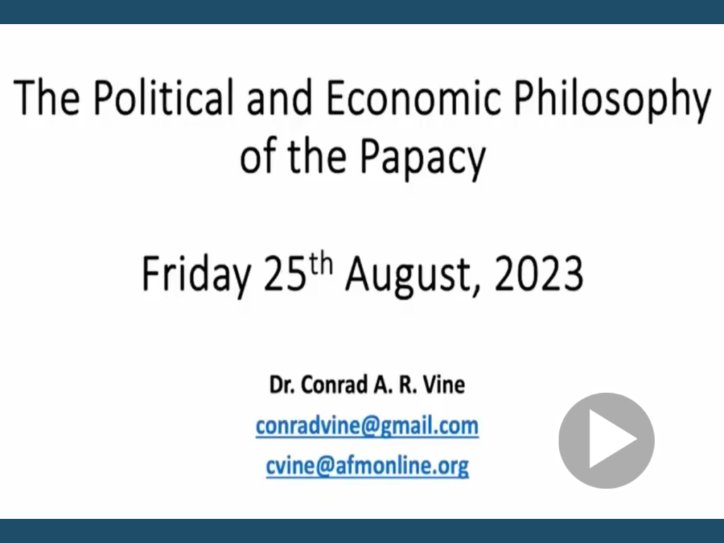 Revelation 13 & Papal Attitudes to Economic, Political, & Religious Liberty   Conrad Vine
